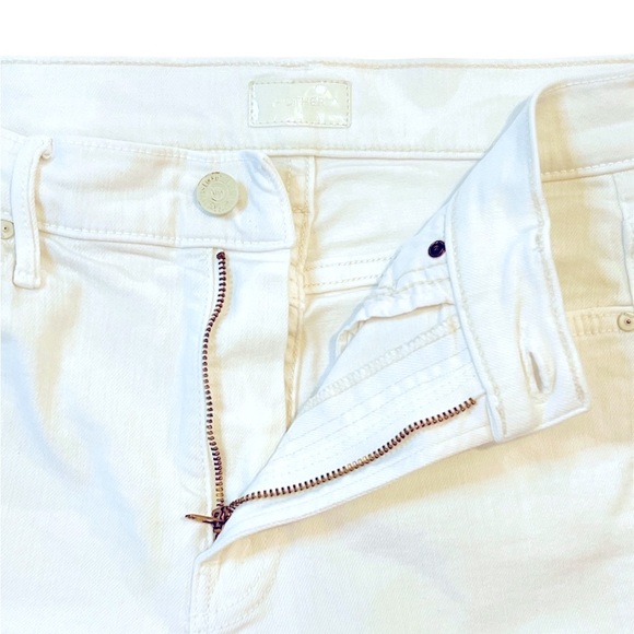 Mother The Rascal Crop Frey, Jeans, Straight Leg, Color Cream Puff, Size 27 - Picture 14 of 14